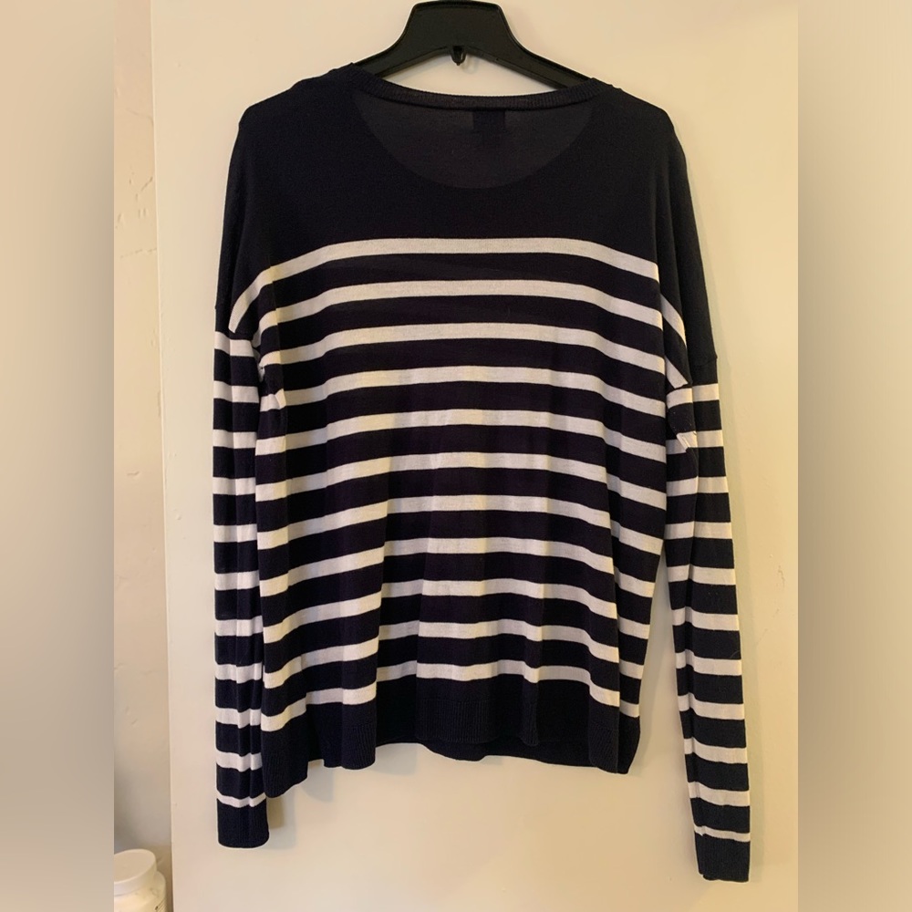 a new day Navy White Stripes Coverup Size XL